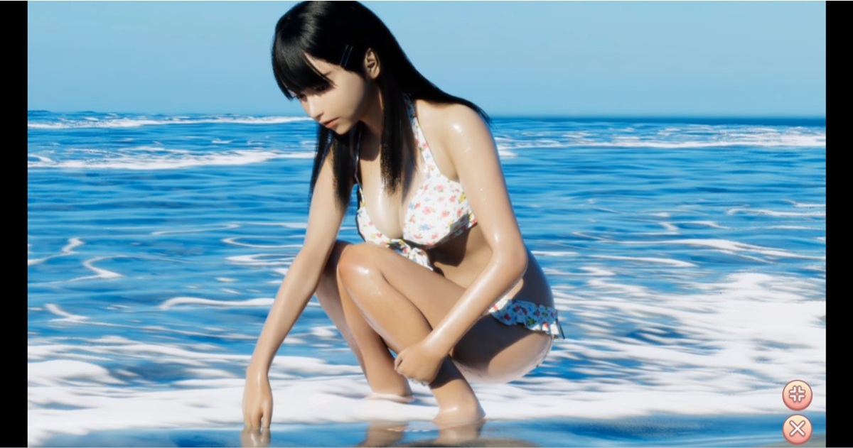享受海水的冰凉感受