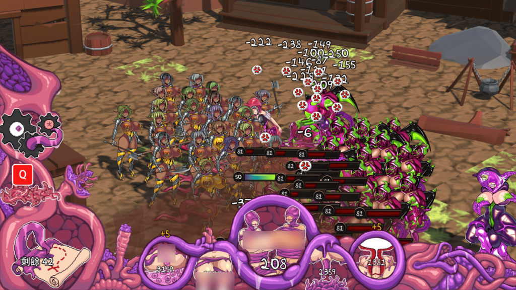 左边友方、右边敌方,全部尬在一起战斗