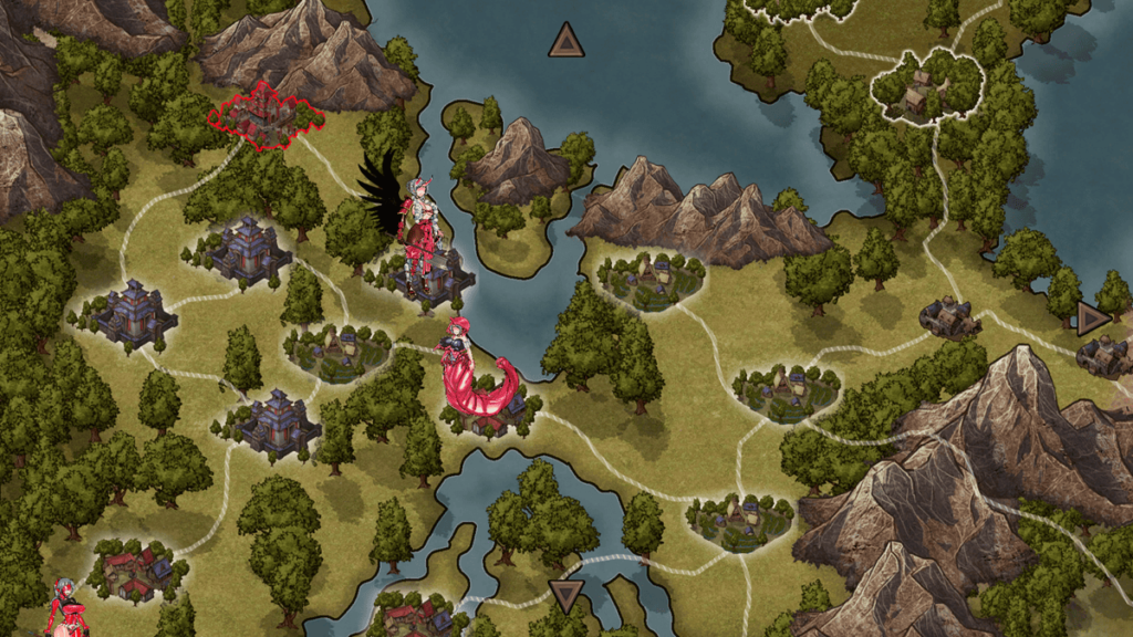 《模拟触手》游戏地图上有许多据点和敌对势力的军队