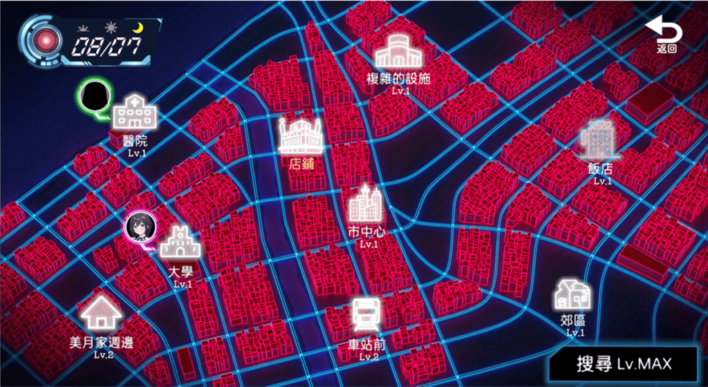 全开后的地图一共有 8 个会发生事件的地区