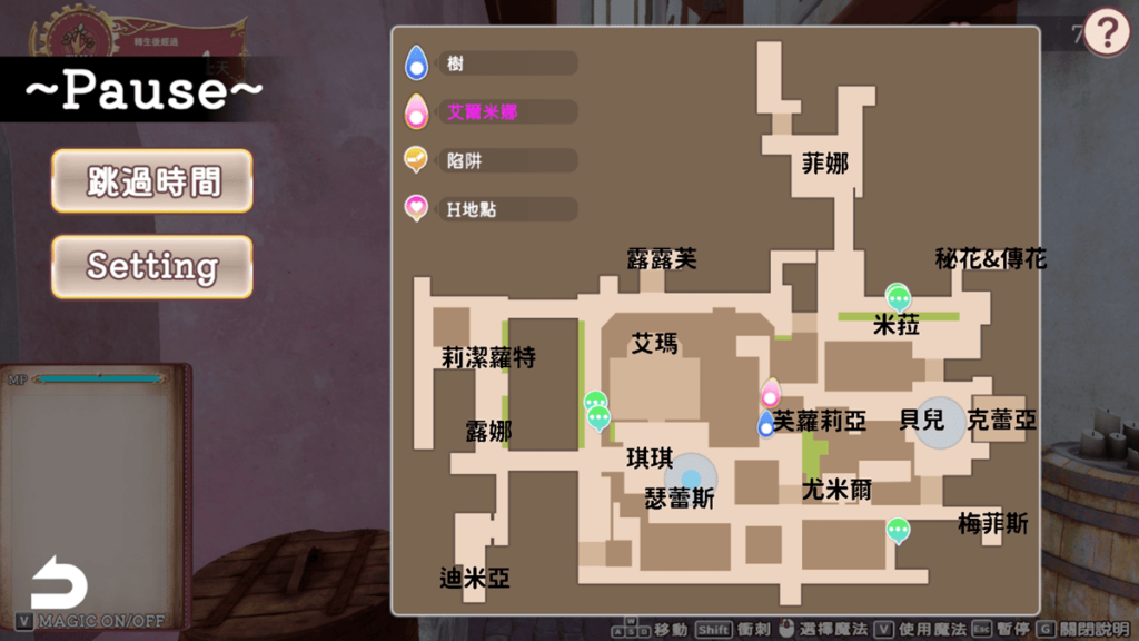 16 位女配角出现位置图