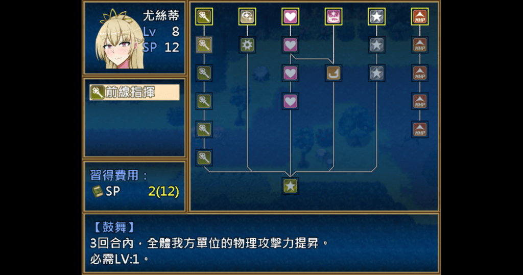 尤丝蒂角色技能树