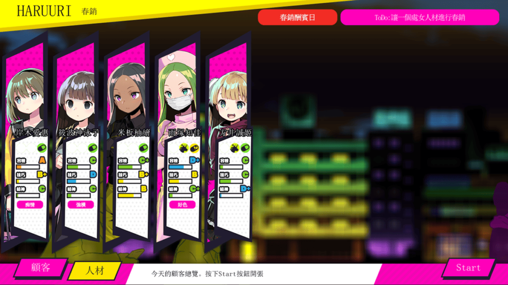 玩家拥有的春销人材介面