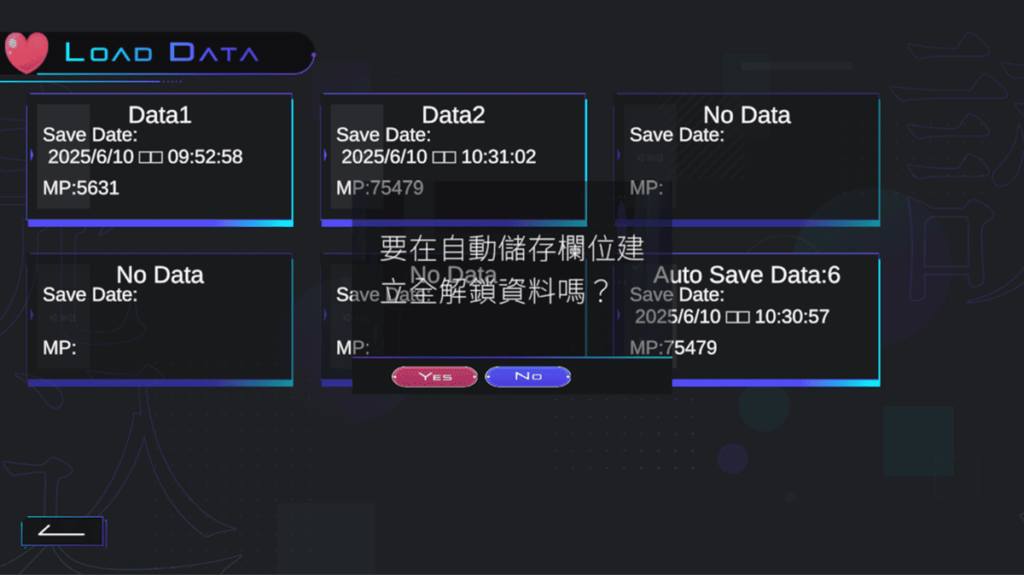 能力值全部点满的纪录档