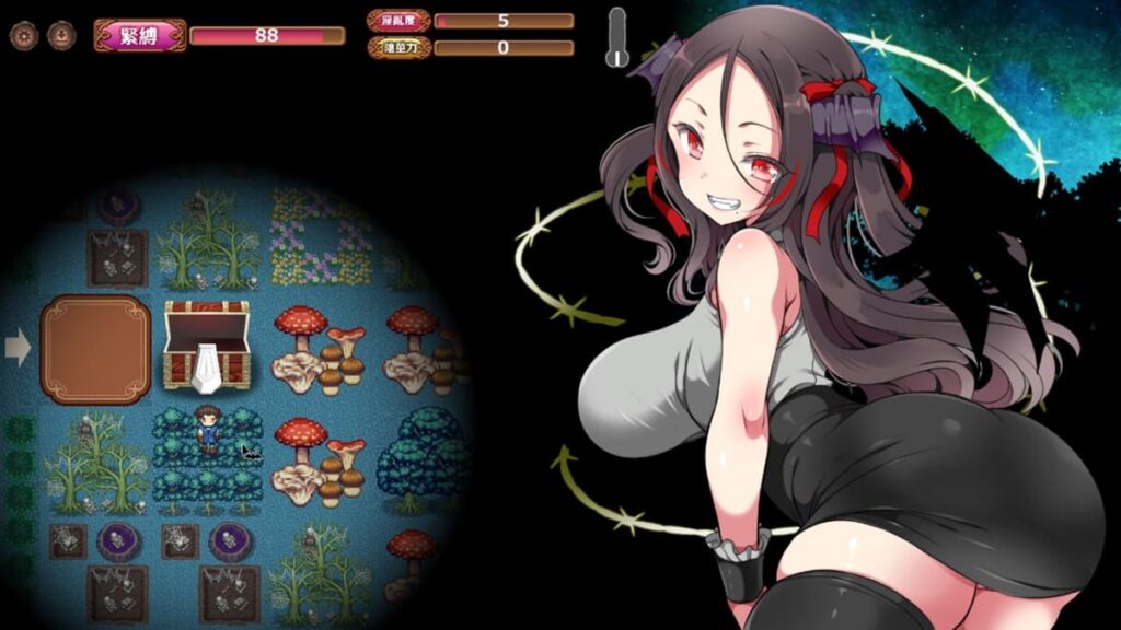 左侧是格子,玩家只能选择往上、下或右边的格子移动,无法回头往左走