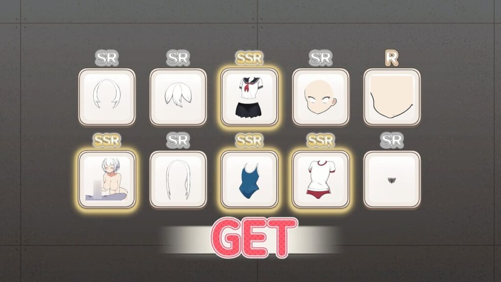 扭出来的道具还有稀有度的区别,「体位」是 SSR 等级的物品