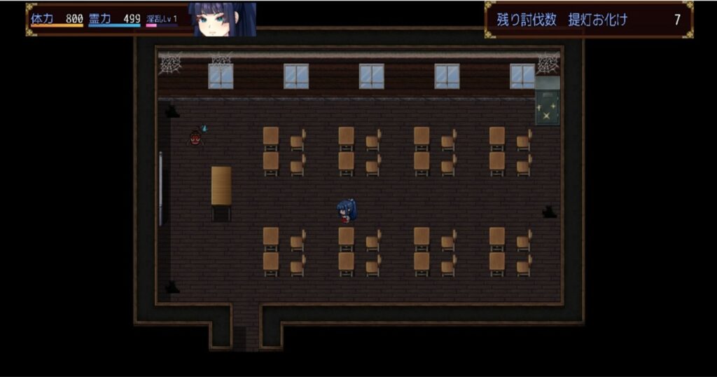 明雷遇敌(图的左上方有灯笼怪)