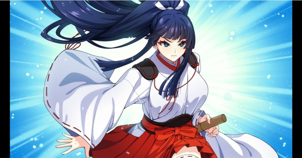 战斗前会变身为穿着巫女服的状态