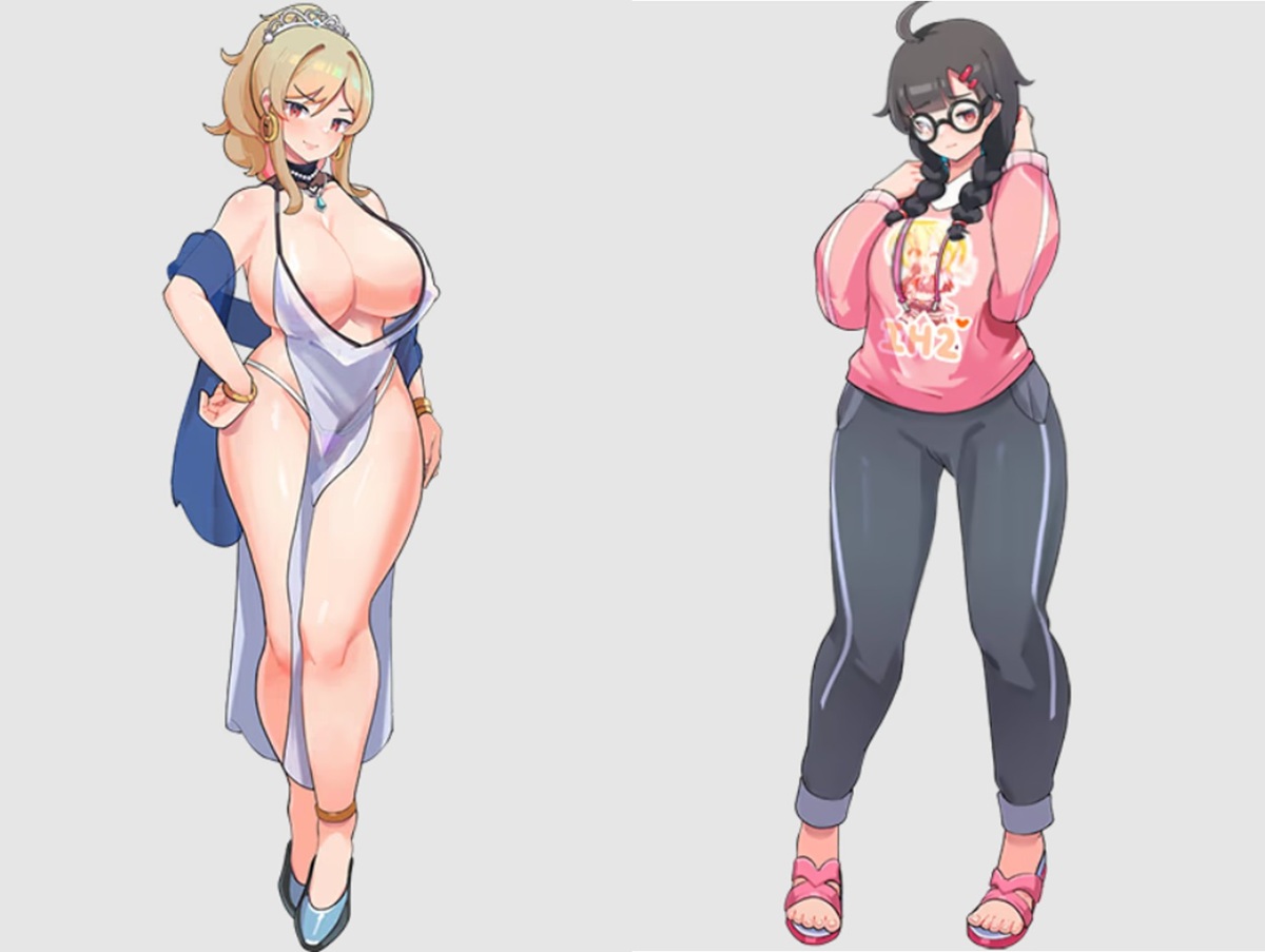 左边为亚妃在夜总会的形象,右边是下班后的宅女形象