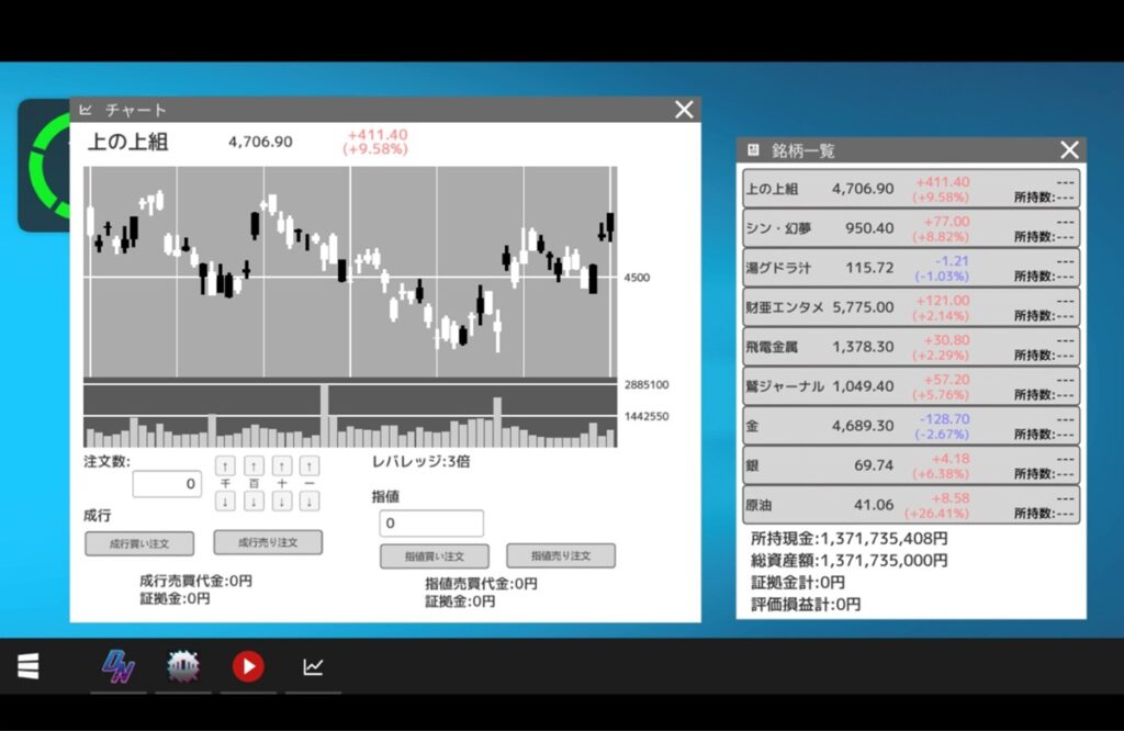 证券交易系统游戏介面