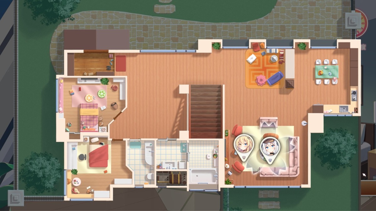 家里的房间平面图,如果平面图中出现「惊叹号」,代表有剧情事件发生,千万不要错过了。