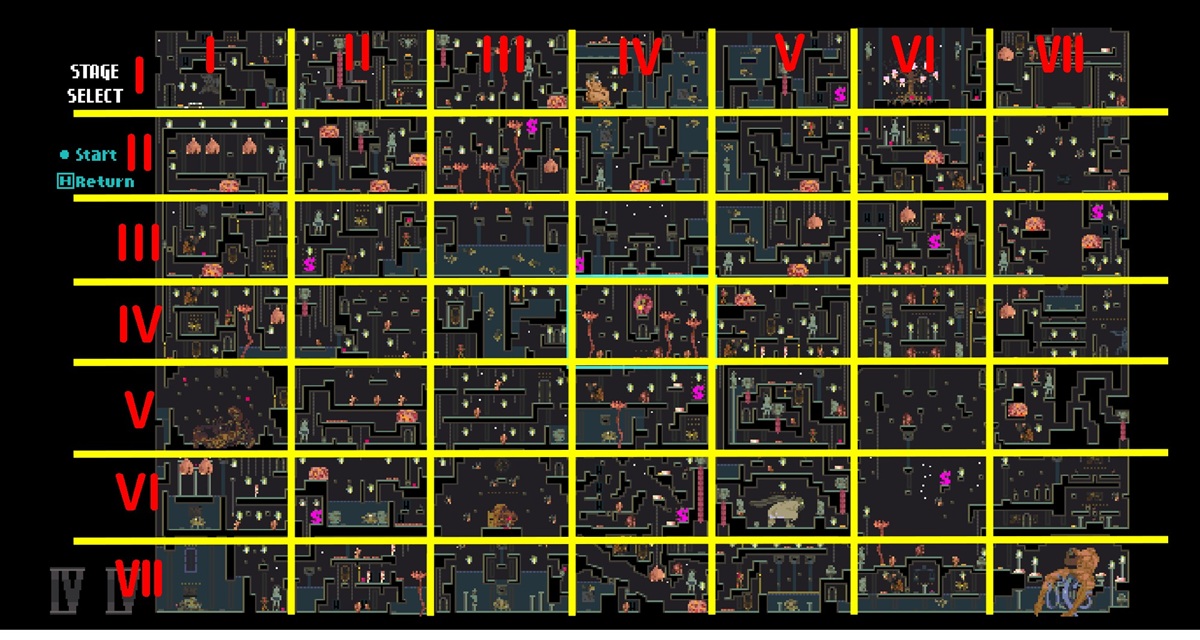 游戏地图由 49 格(7 X 7)构成的迷宫