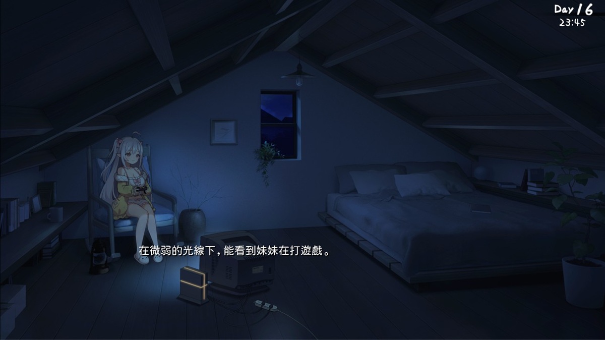 半夜睡不着觉,发现妹妹居然熬夜在偷打电动