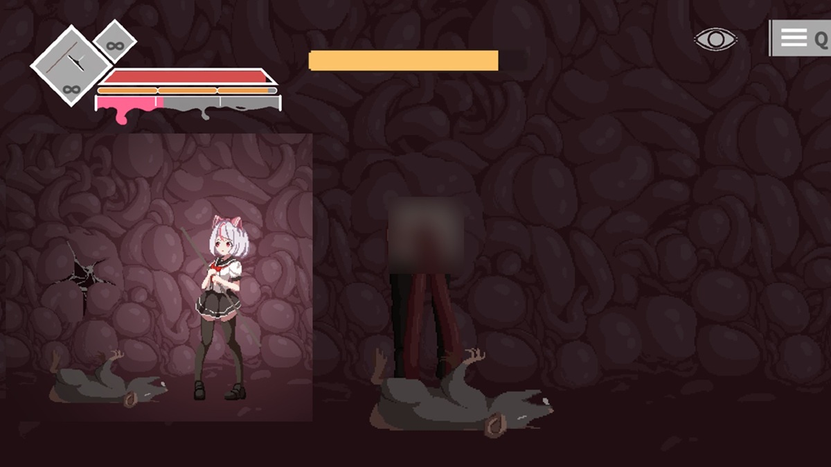 左侧小窗口为未触发时的陷阱,只要接触就会触发 H 动画