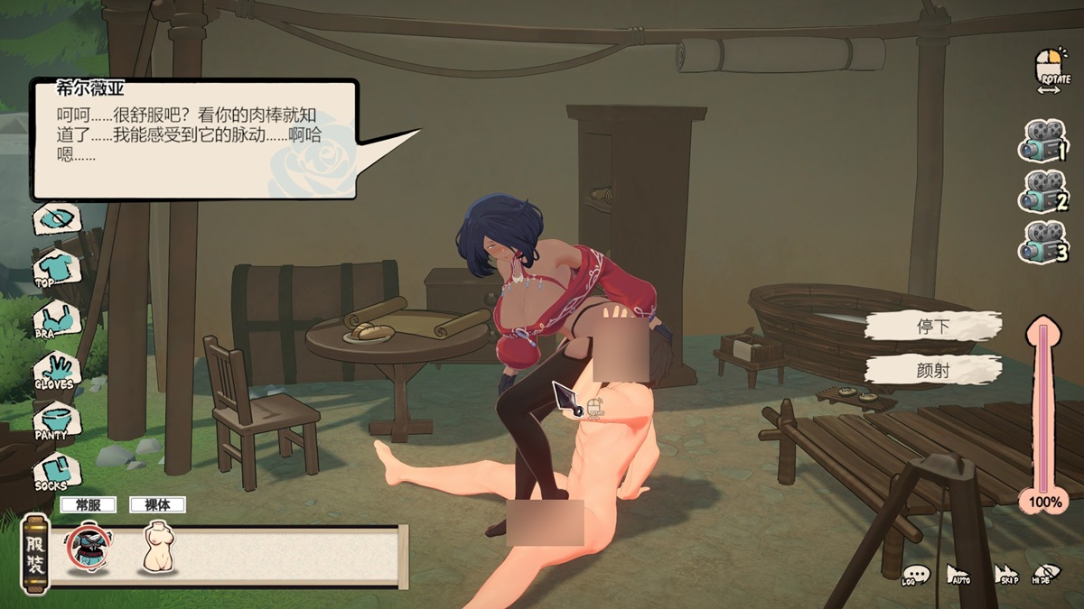 配角仅有常服与裸体,无其他服装,不过依旧可以随意切换视角