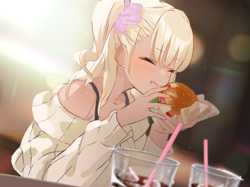 外出时与主角约会的莫妮卡