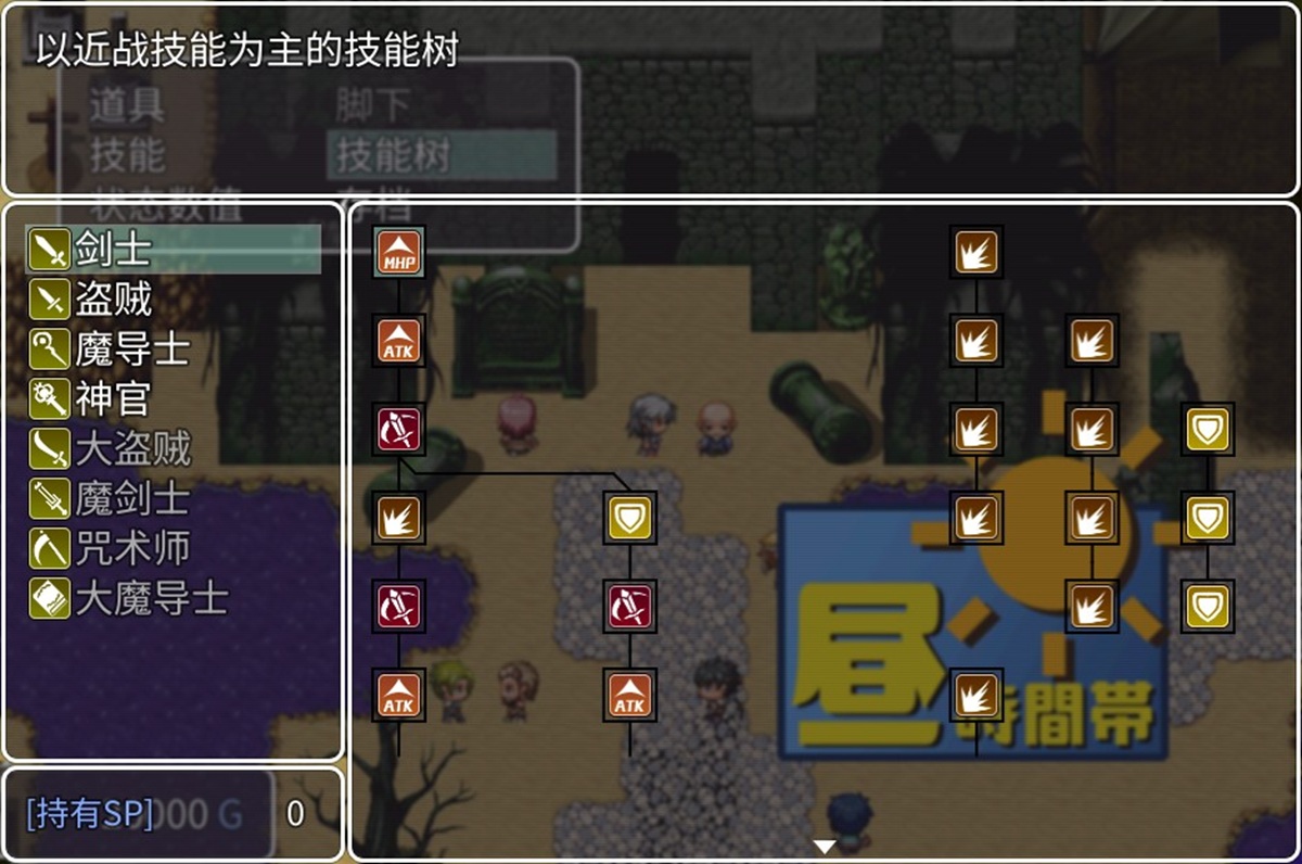 默认解锁剑士与盗贼,在进行了魔术公会的 H 事件后可解锁魔导士与神官,其余四个职业的解锁则需要更后期的学习 H 事件进行解锁