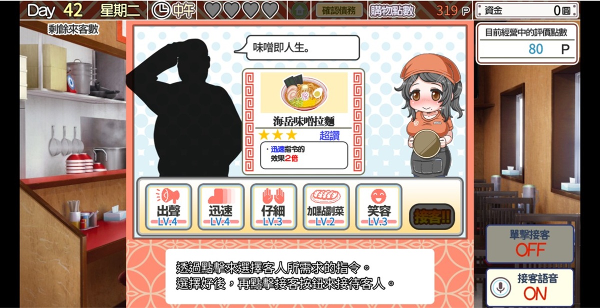 接待造访拉面店的客人